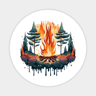 Ethereal Campfire Magnet